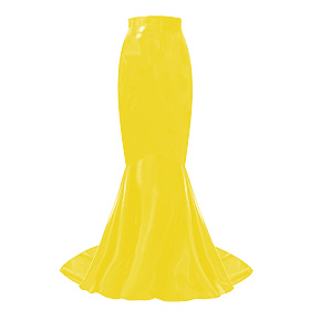 Atsuko Kudo Latex Ariel Skirt in supatex yellow