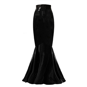 Atsuko Kudo Latex Ariel Skirt in Supatex Black
