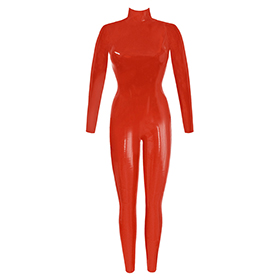 Atsuko Kudo Latex Classic Catsuit in supatex red