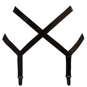 Atsuko Kudo Latex Crossover Suspender Belt in Supatex Black