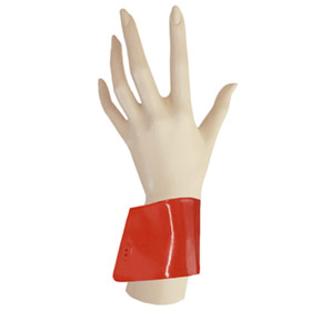 Atsuko Kudo Latex Cuffs in Supatex Red