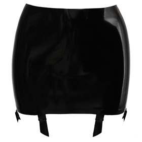Atsuko Kudo Latex Girdle Skirt in Supatex Black