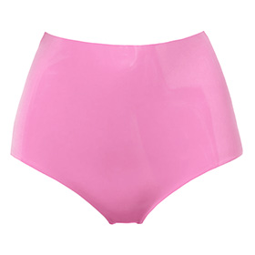 Atsuko Kudo Latex Lady P High Waist Briefs in bubblegum pink