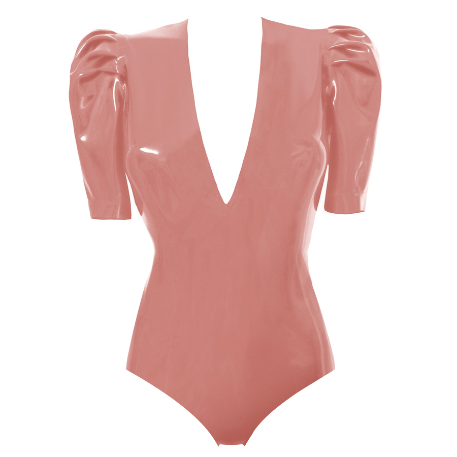 Atsuko Kudo Latex Jessica Bodysuit in Supatex Light Brown