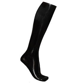 Atsuko Kudo Latex Knee High Socks in Supatex Black
