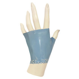 Atsuko Kudo Latex Knuckle Gloves in Light Blue