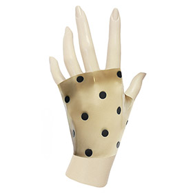 Atsuko Kudo Latex Knuckle Gloves in Semi-Trans Cloud Grey