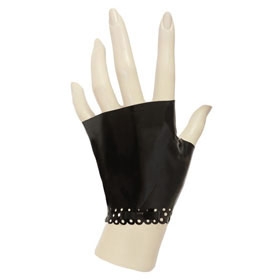 Atsuko Kudo Latex Knuckle Gloves in Supatex Black