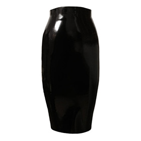 Atsuko Kudo Latex Lady P Pencil Skirt in supatex black