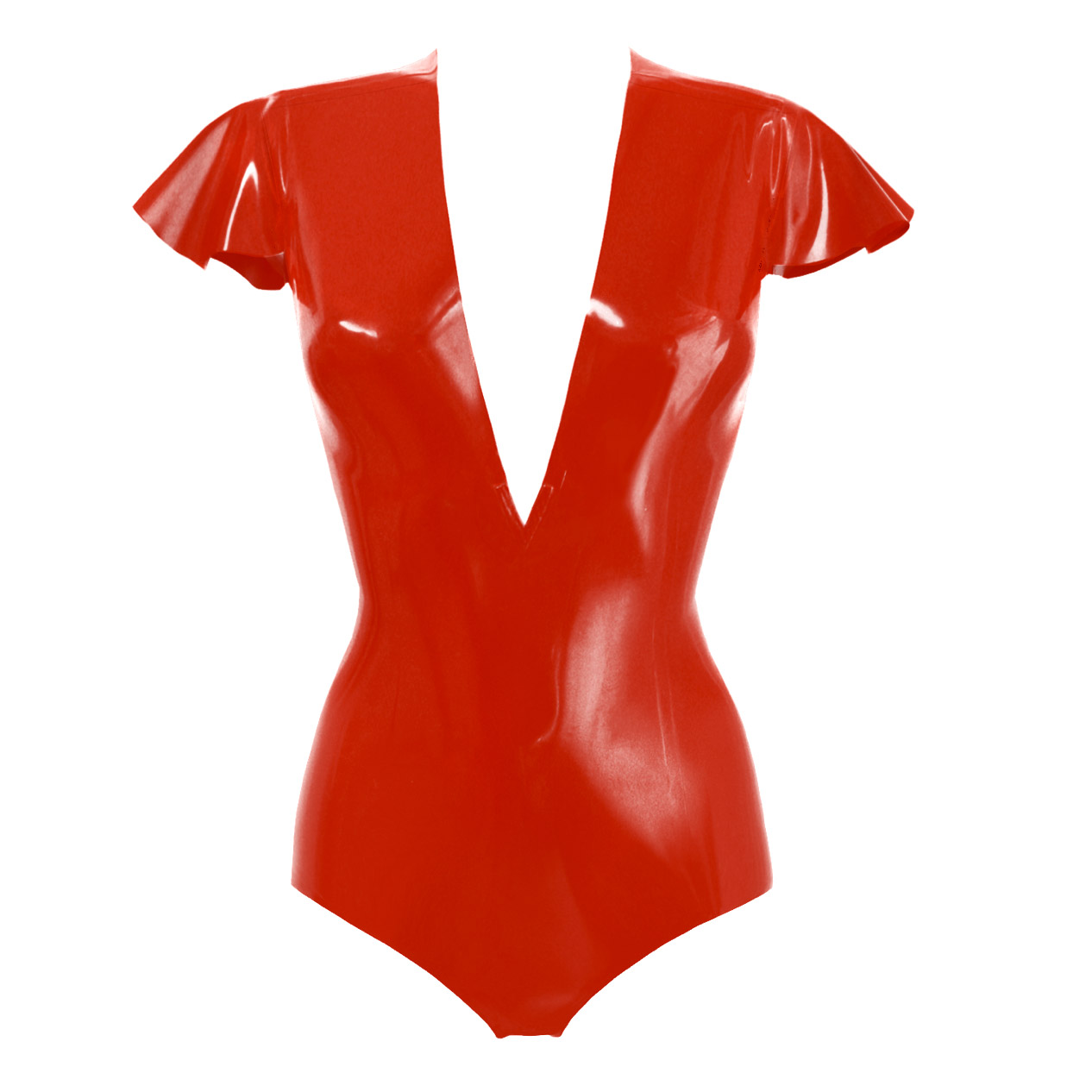 Atsuko Kudo Latex Linde Bodysuit in supatex red