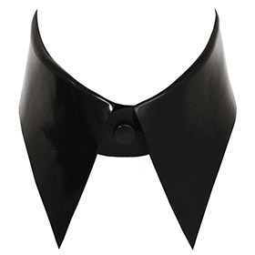 Atsuko Kudo Latex Male Collar in supatex black