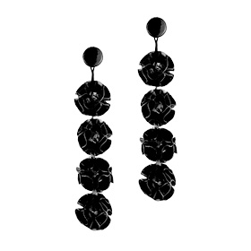 Atsuko Kudo Latex Mini Lantern Earrings in Supatex Black