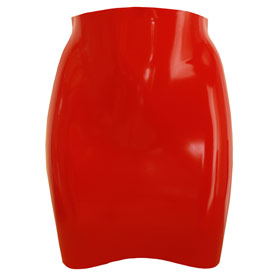 Atsuko Kudo Latex Mini Skirt in Supatex Red