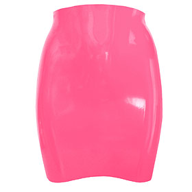 Atsuko Kudo Latex Mini Skirt in Vibrant Bright Pink