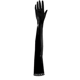 Atsuko Kudo Latex Moulded Opera Gloves in Black