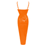 Atsuko Kudo ラテックス パリスカップイブニングドレス in スパテックスオレンジ | アツコクドウ