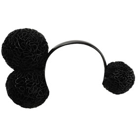 Atsuko Kudo Latex Pom Pom Head Band in Supatex Black