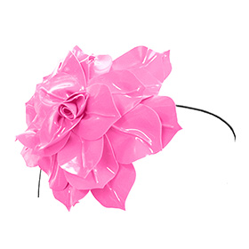 Atsuko Kudo Latex Restricted Hair Rose in bubblegum pink