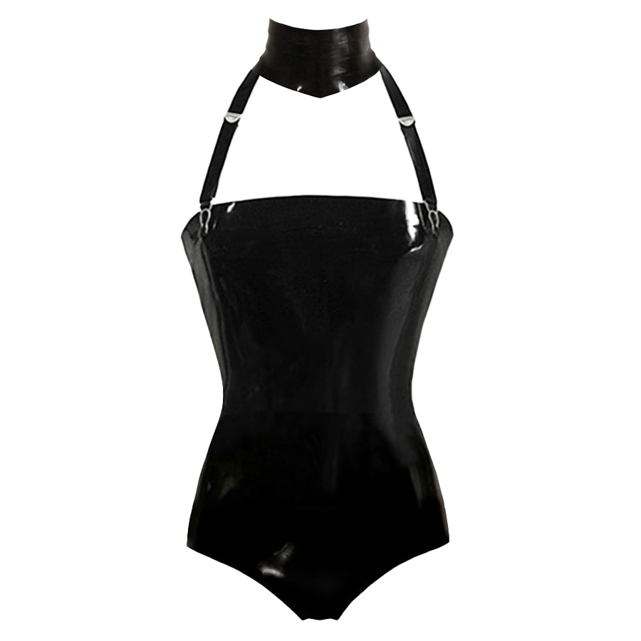 Atsuko Kudo Latex Restricted Strapless Bodysuit in Black