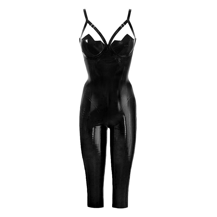 Atsuko Kudo Latex RTジグザグカップキャットスーツ in 