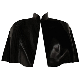 Atsuko Kudo Latex Short Cape in supatex black