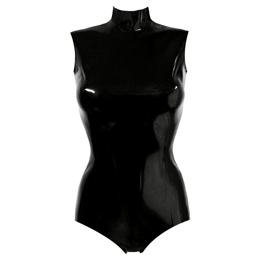 Atsuko Kudo Latex Sleeveless Joy Bodysuit in Black