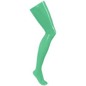 Atsuko Kudo Latex Stockings hold up tabs in Supatex Jade Green