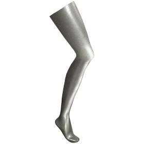 Atsuko Kudo Latex Stockings hold up tabs in Pearlsheen Silver