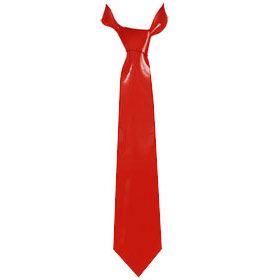 Atsuko Kudo Latex Tie  in supatex red