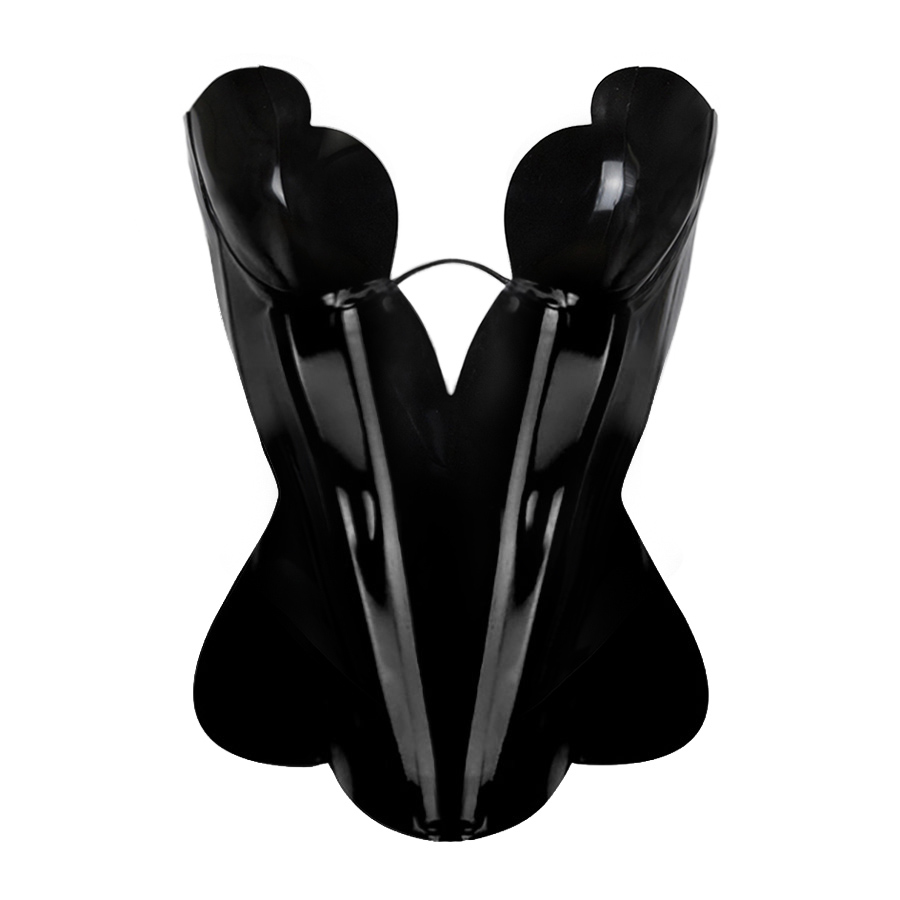 Atsuko Kudo Latex Tulip Cup Corset w/ Scallop Hem