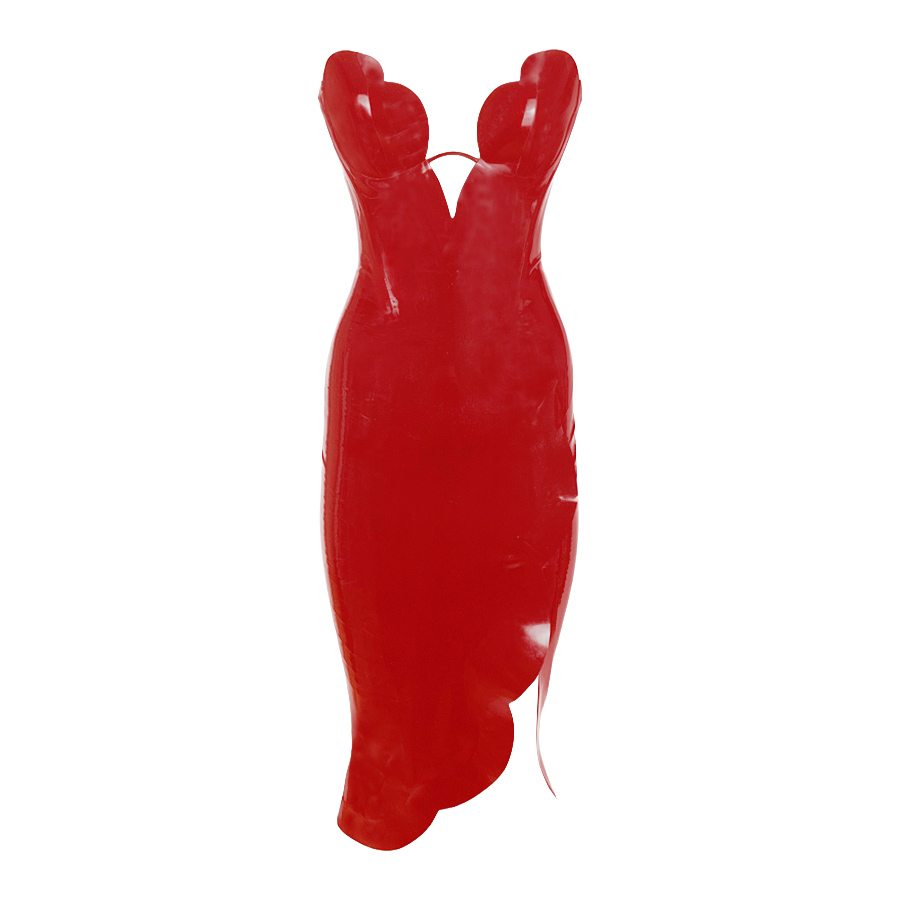 Atsuko Kudo Latex Tulip Dress in Supatex Red