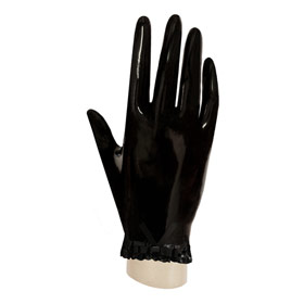 Atsuko Kudo Latex Moulded Wrist Gloves in Black