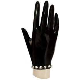 Atsuko Kudo Latex Moulded Wrist Gloves in Black