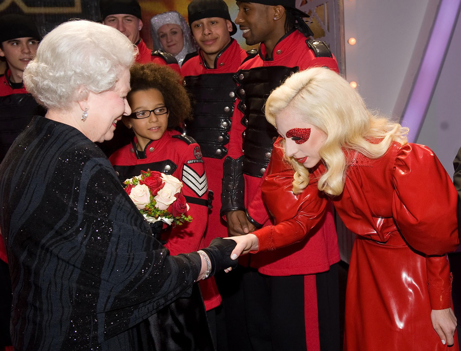 Lady Gaga meets the Queen